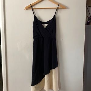 Beyond vintage black and white silk  dress